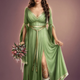 Leia in a green dress